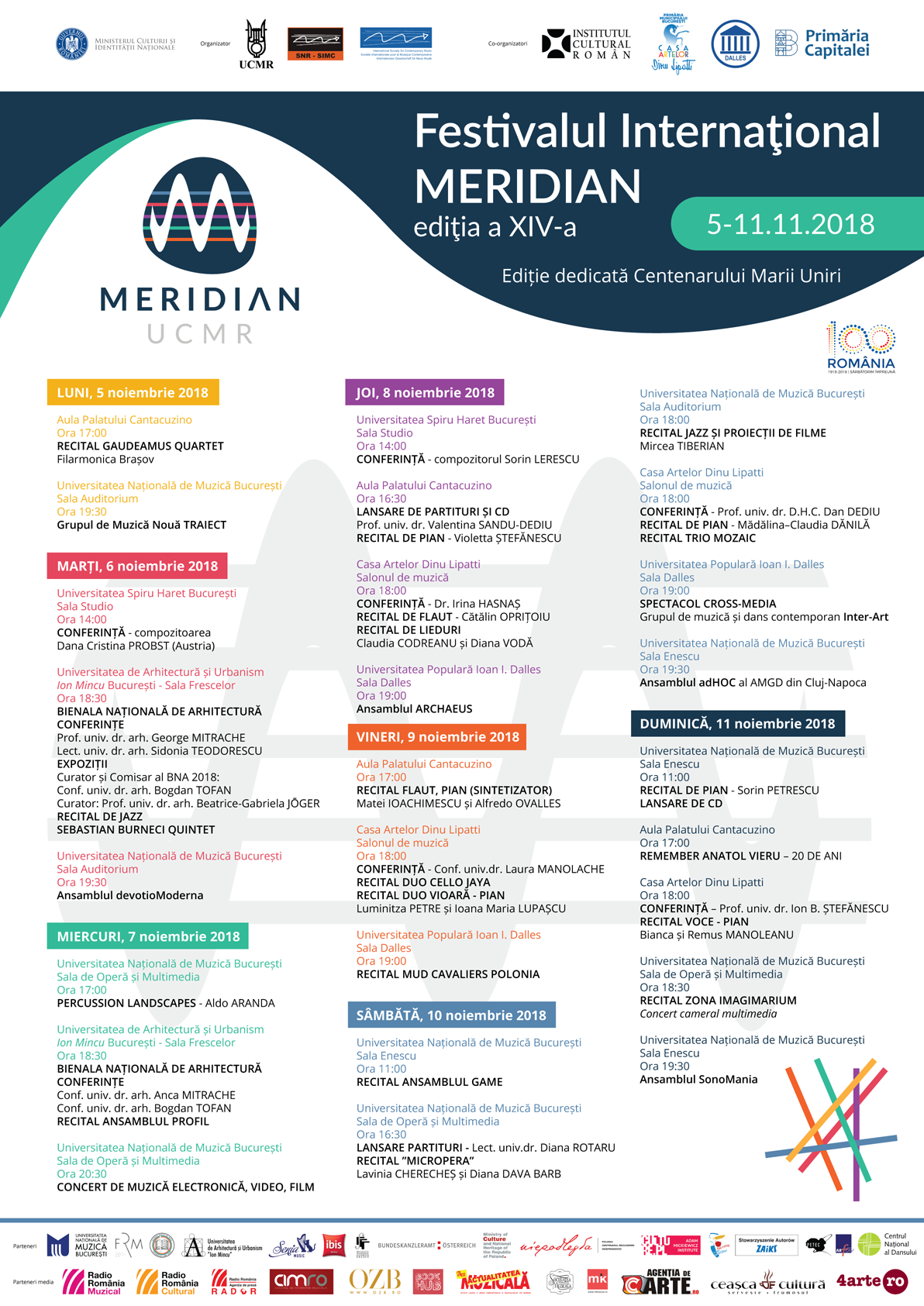 Privire ilustrativă după terminarea Festivalului Internațional MERIDIAN 2018 Privire ilustrativă după terminarea Festivalului Internațional MERIDIAN 2018