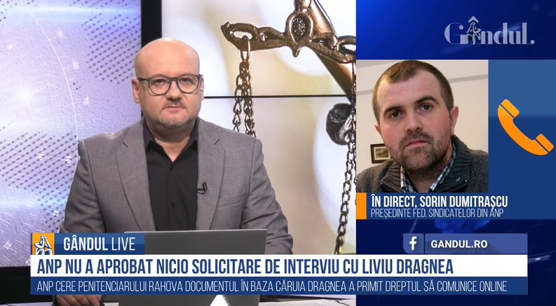 GÂNDUL LIVE. Cum a dat interviu Dragnea, fără aprobare. Sorin Dumitrașcu, sindicalist ANP: „Cei implicați s-au folosit de o facilitate oferită deținuților pe timpul perioadei de criză și de alertă”