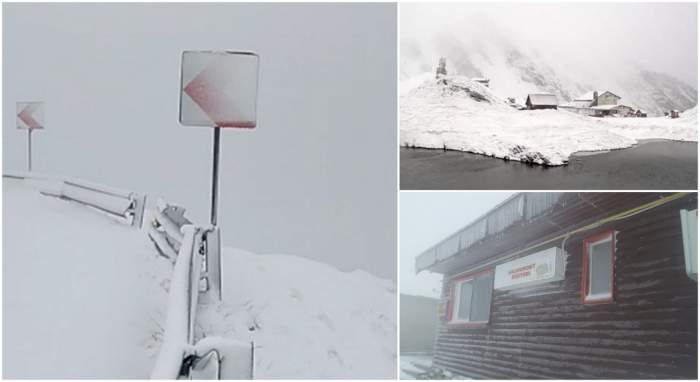 Iarnă în toată regula pe Transalpina! La Rânca ninge abundent și s-a depus strat de zăpadă! Vezi imagini superbe în Galerie FOTO și VIDEO!