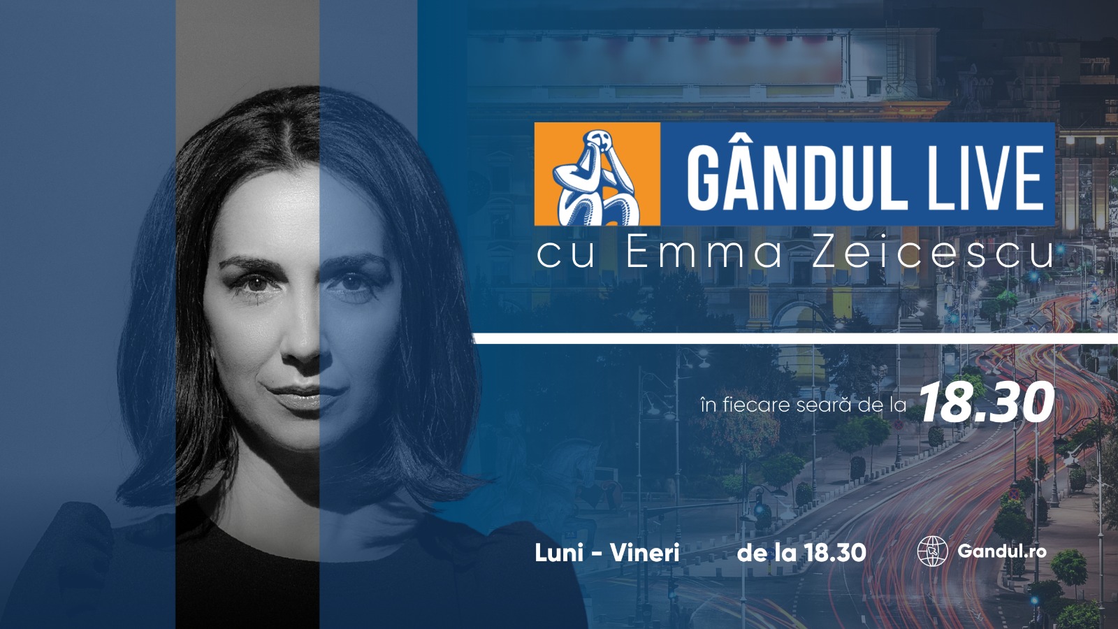 GÂNDUL LIVE cu Emma Zeicescu din 15 martie de la 18.30