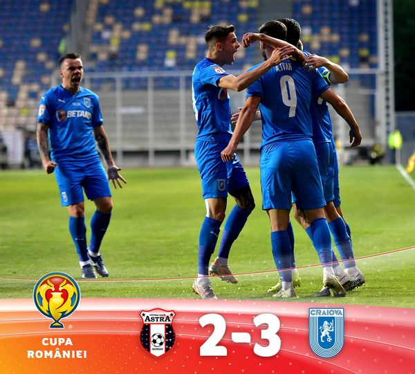 CS Universitatea Craiova a învins-o pe Astra și a câștigat Cupa României, 2-3 după prelungiri (FOTO)