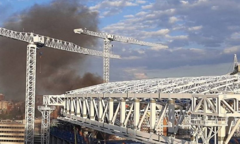 Incendiu de proporții la stadionul Santiago Bernabeu (VIDEO)
