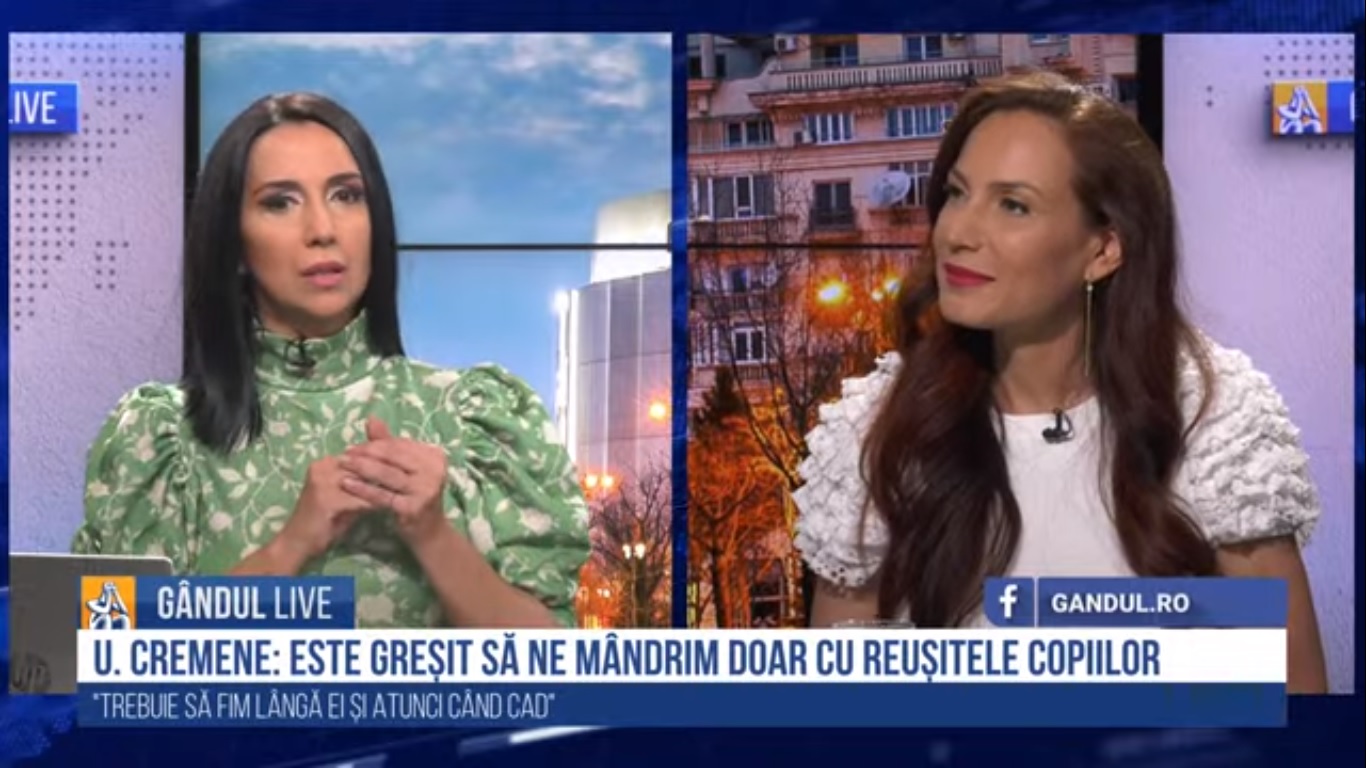 GÂNDUL LIVE. Urania Cremene, specialist în parenting: „Pandemia i-a afectat pe copii. Nu suntem făcuți să trăim așa”