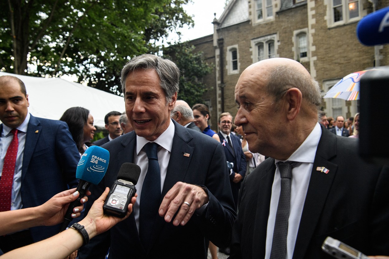 Antony Blinken și Jean-Yves Le Drian se întâlnesc la sediul ONU, în contextul scandalului dintre SUA și Franța privind submarinele
