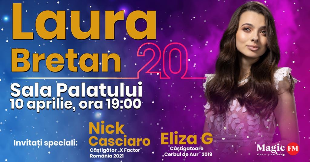 Concert Laura Bretan – 10 aprilie, 2022, la Sala Palatului