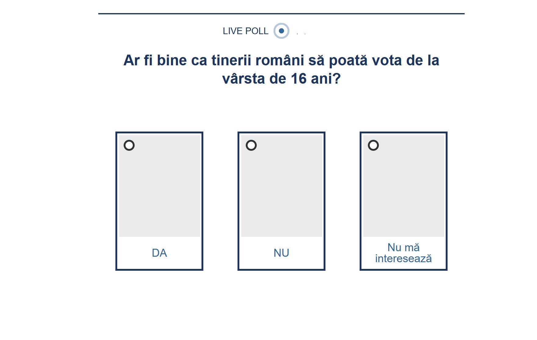REFERENDUM TVR: Ar fi bine ca tinerii români să poată vota de la vârsta de 16 ani? SONDAJ LIVE