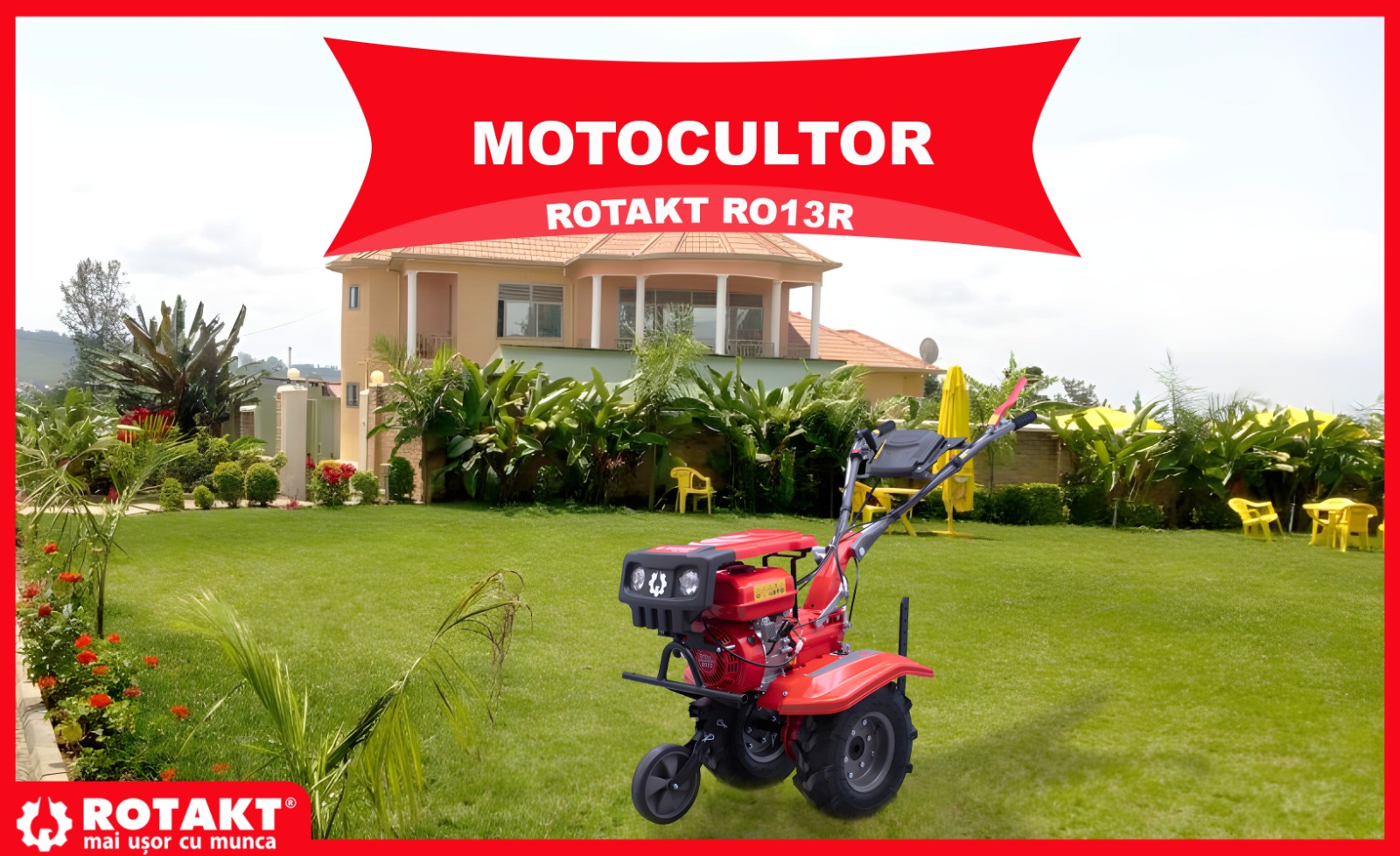 Motocultor Rotakt pentru o grădină roditoare