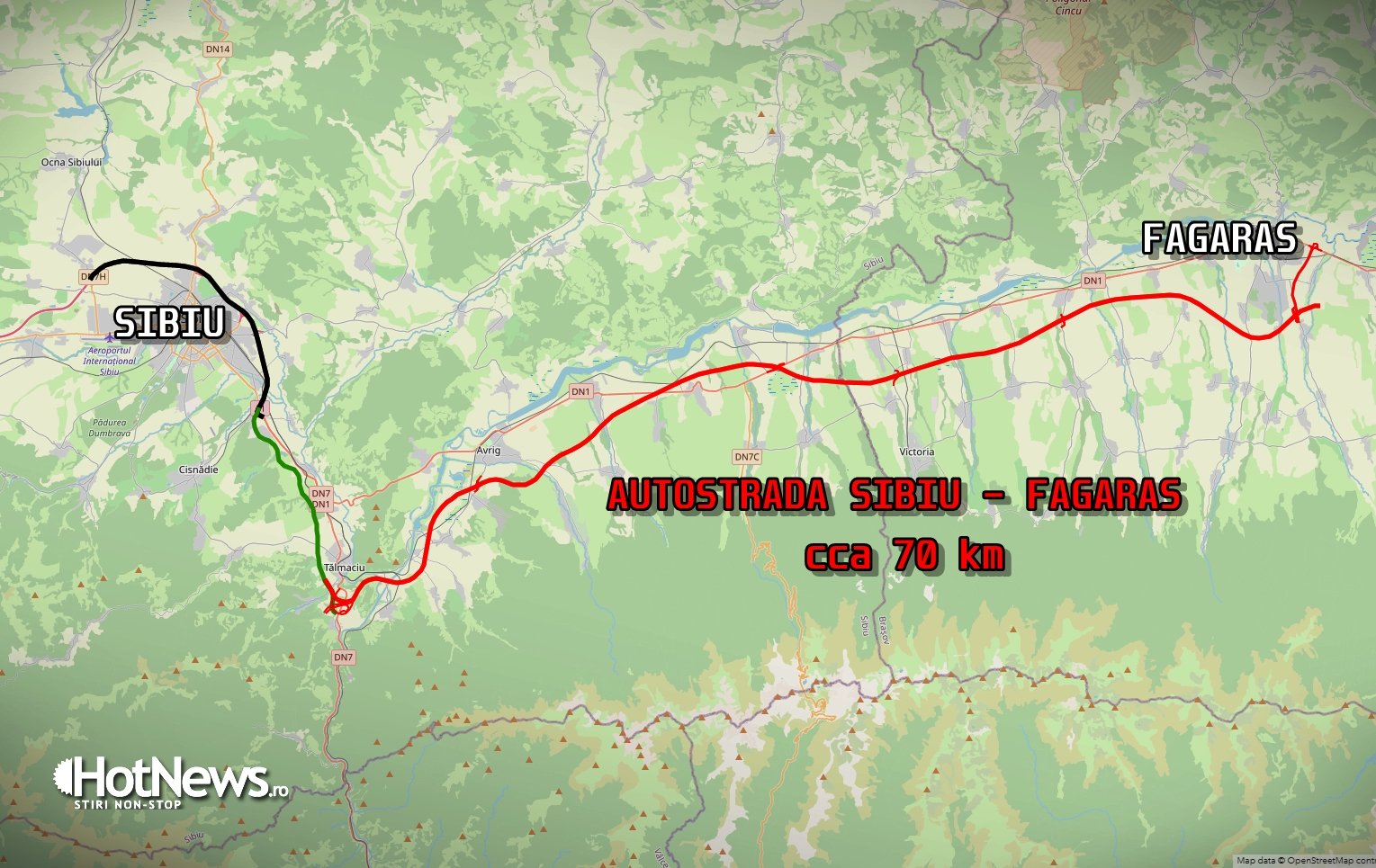 CNAIR: Începe proiectarea pentru primii 60 de km de autostradă dintre Sibiu şi Făgăraş