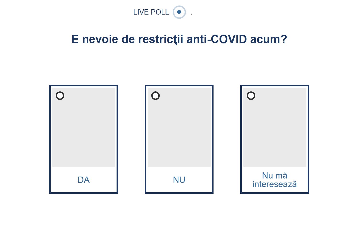 REFERENDUM TVR: E nevoie de restricţii anti-Covid acum, pentru a evita măsuri mai dure la toamnă? SONDAJ LIVE
