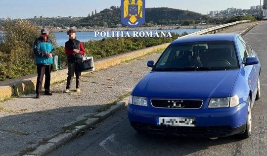 Un șofer oprit de poliție a ieșit din mașină și a sărit în râul Olt. Motivul pentru gestul bărbatului