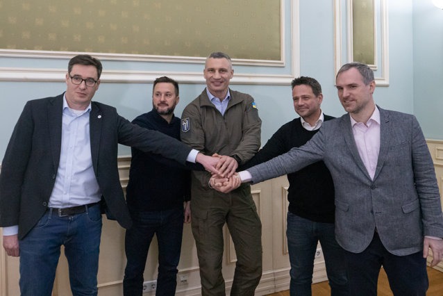 Primarii din Varşovia, Praga, Bratislava şi Budapesta au vizitat Kievul. Klitschko le-a mulţumit pentru ajutorul oferit Ucrainei