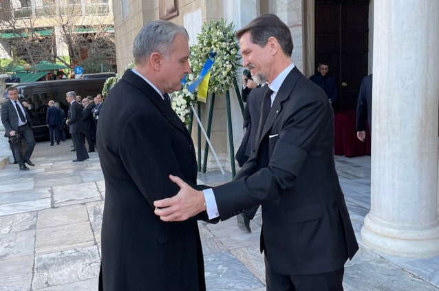 Principele Radu, la slujba de înmormântare a Regelui Constantin al II-lea