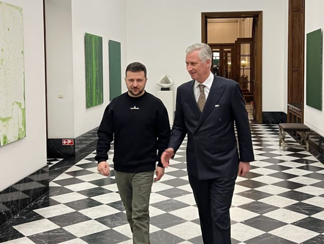 Volodimir Zelenski s-a întâlnit cu regele Philippe al Belgiei
