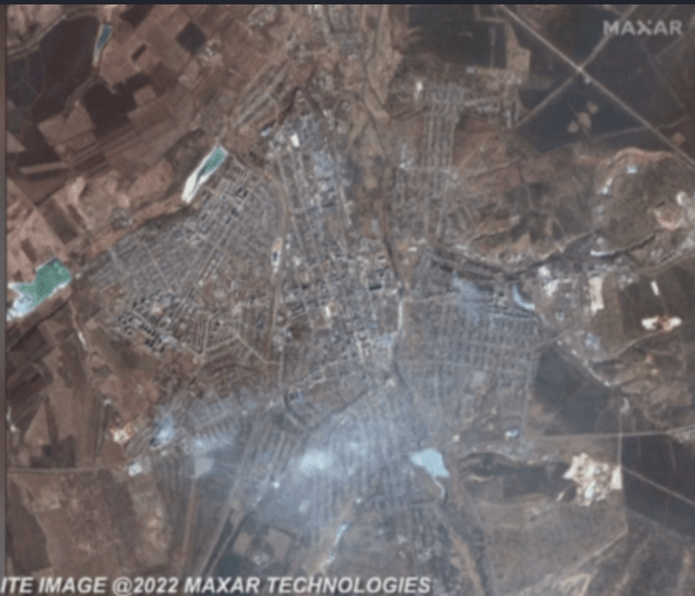 distrugerea, surprinsă de imaginile din satelit