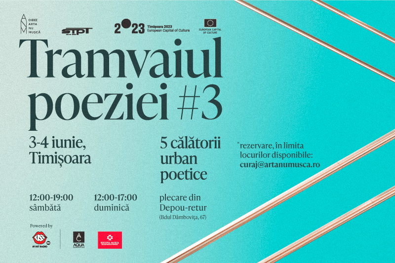 Tramvaiul Poeziei. Care este traseul la a treia ediție și cum te înscrii ca să ai parte de călătorii inedite, cu lectură și recitaluri muzicale