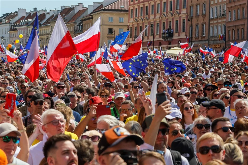 Protest al opoziției poloneze la Varsovia, Polonia, 4 iunie, 2023 Foto EPA EFE jpg