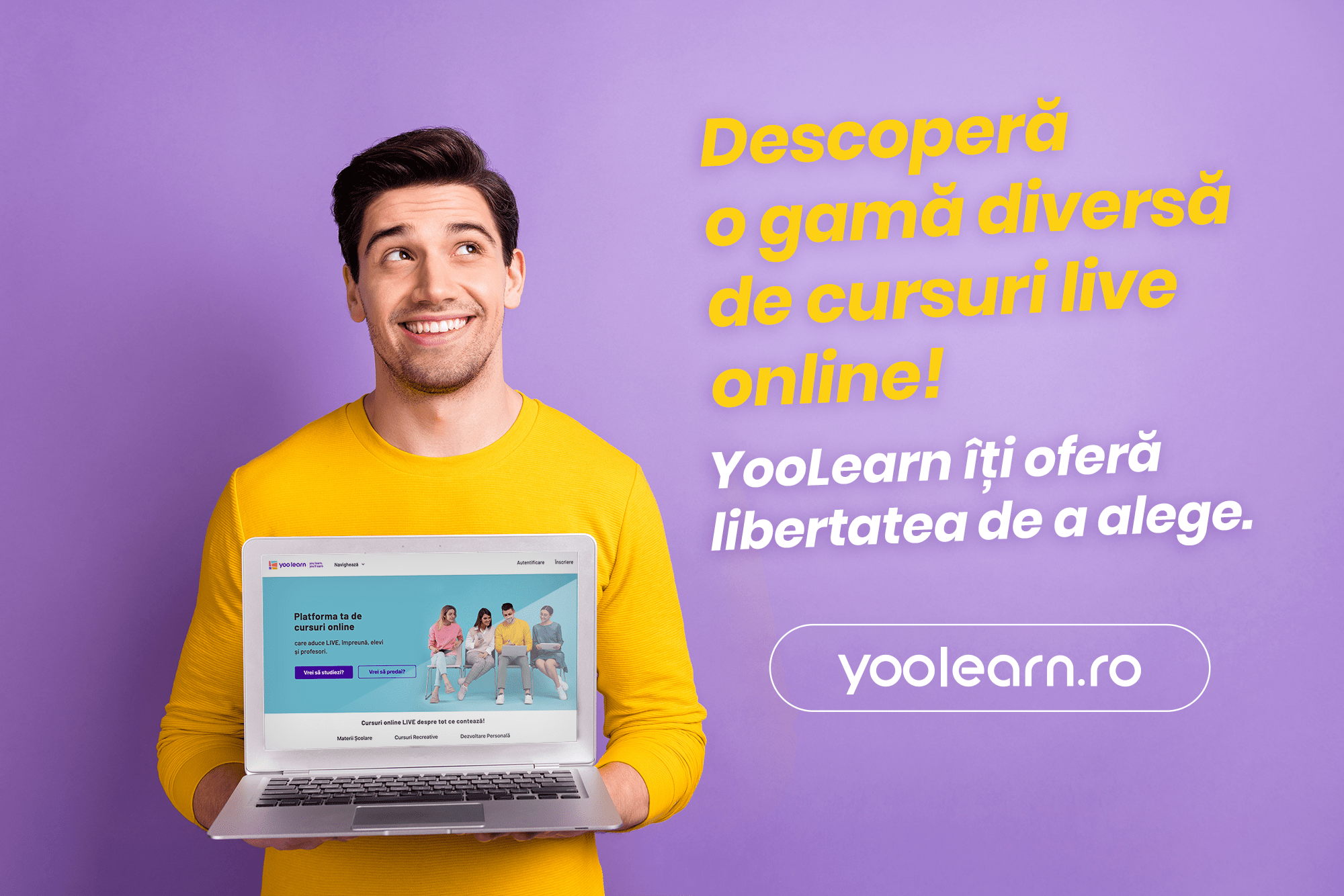 Descoperă o gamă diversă de cursuri live online – YooLearn îți oferă libertatea de a alege