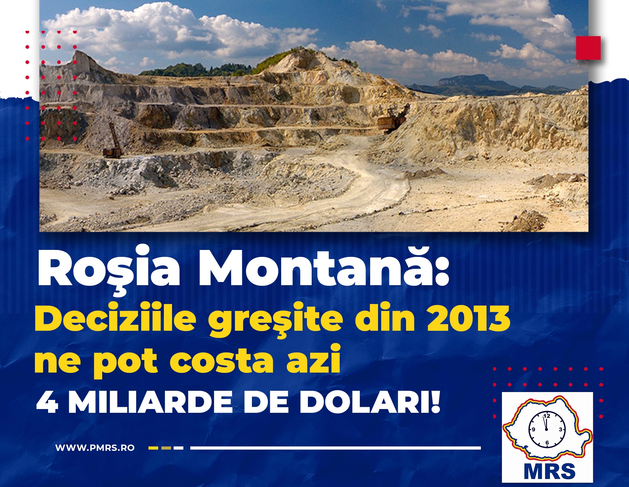 MRS aminteşte despre greşelile comise în 2013 legat de proiectul Roşia Montană care azi pot costa România 4 miliarde usd!