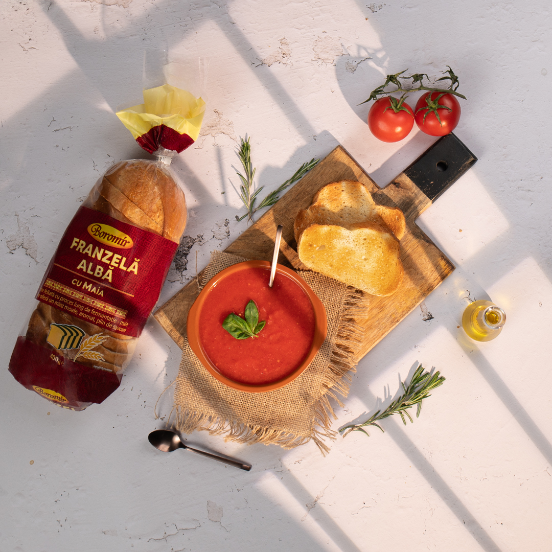 Gazpacho, supă spaniolă de roșii cu Franzela Boromir