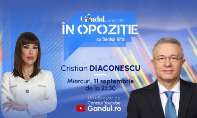 Cristian DIACONESCU, „În Opoziție cu Denise Rifai” pe Gândul.ro, de la 21:30. Diplomația și politica externă, în prim-plan