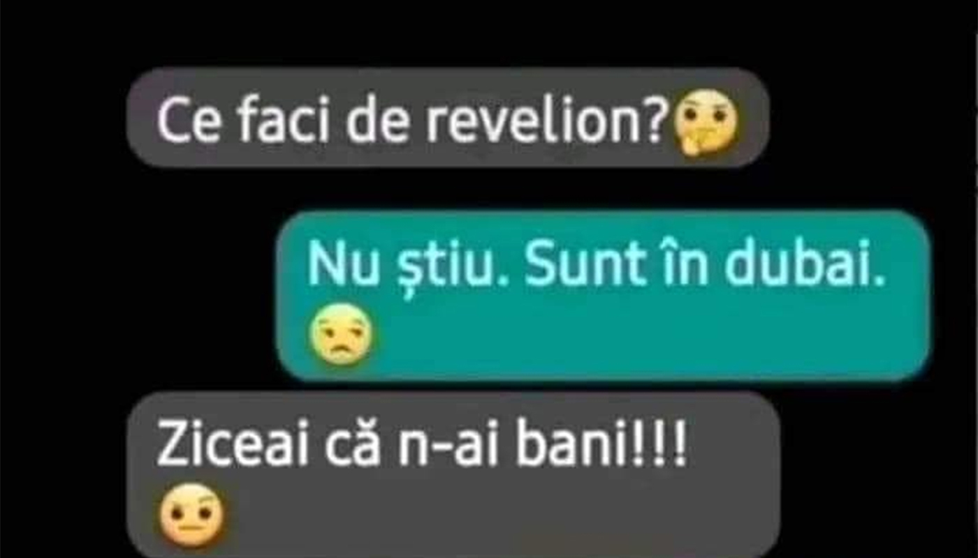 Bancul de sâmbătă | „Ce faci de Revelion?”