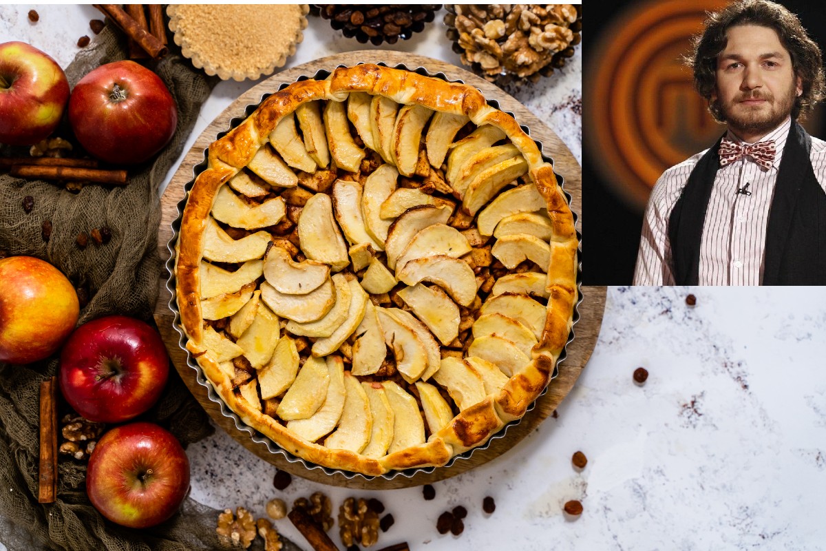 Secretul lui Florin Dumitrescu pentru cea mai bună plăcinta cu MERE! Ce ingredient folosește el pentru un plus de aromă