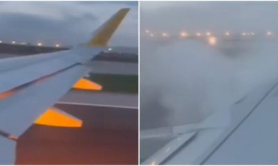 Clipe de GROAZĂ într-un avion care decolat din Barcelona. Motorul aeronavei a luat FOC
