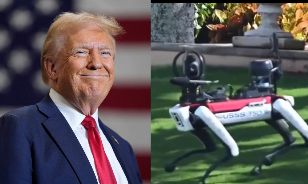 Donald Trump, păzit de un CÂINE robot, utilizat de Serviciile Secrete americane