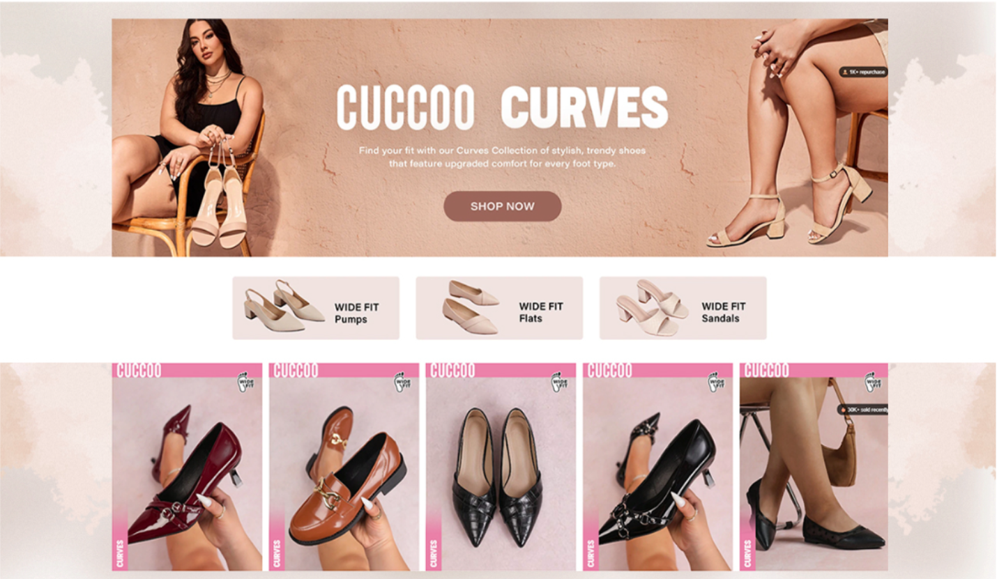Știai că există încălțăminte creată special pentru fetele curvy? Cuccoo Curves – magazinul SHEIN care aduce stil și confort picioarelor wide fit!