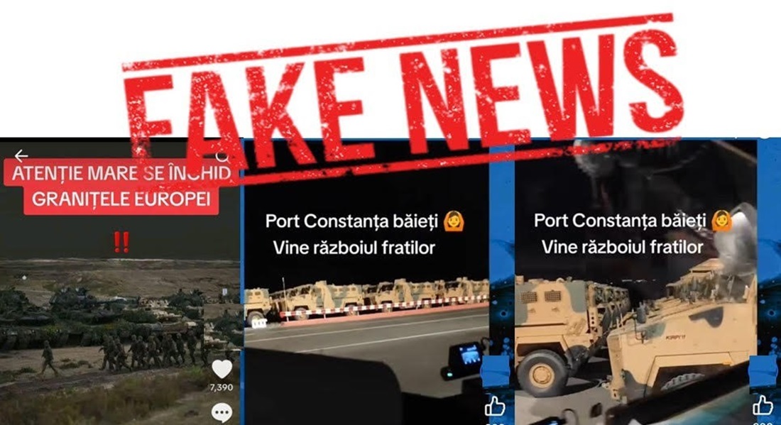 Avertisment MAPN, referitor la DEZINFORMĂRI, potrivit cărora granițele României se închid, iar tehnica militară e concentrată în portul Constanța