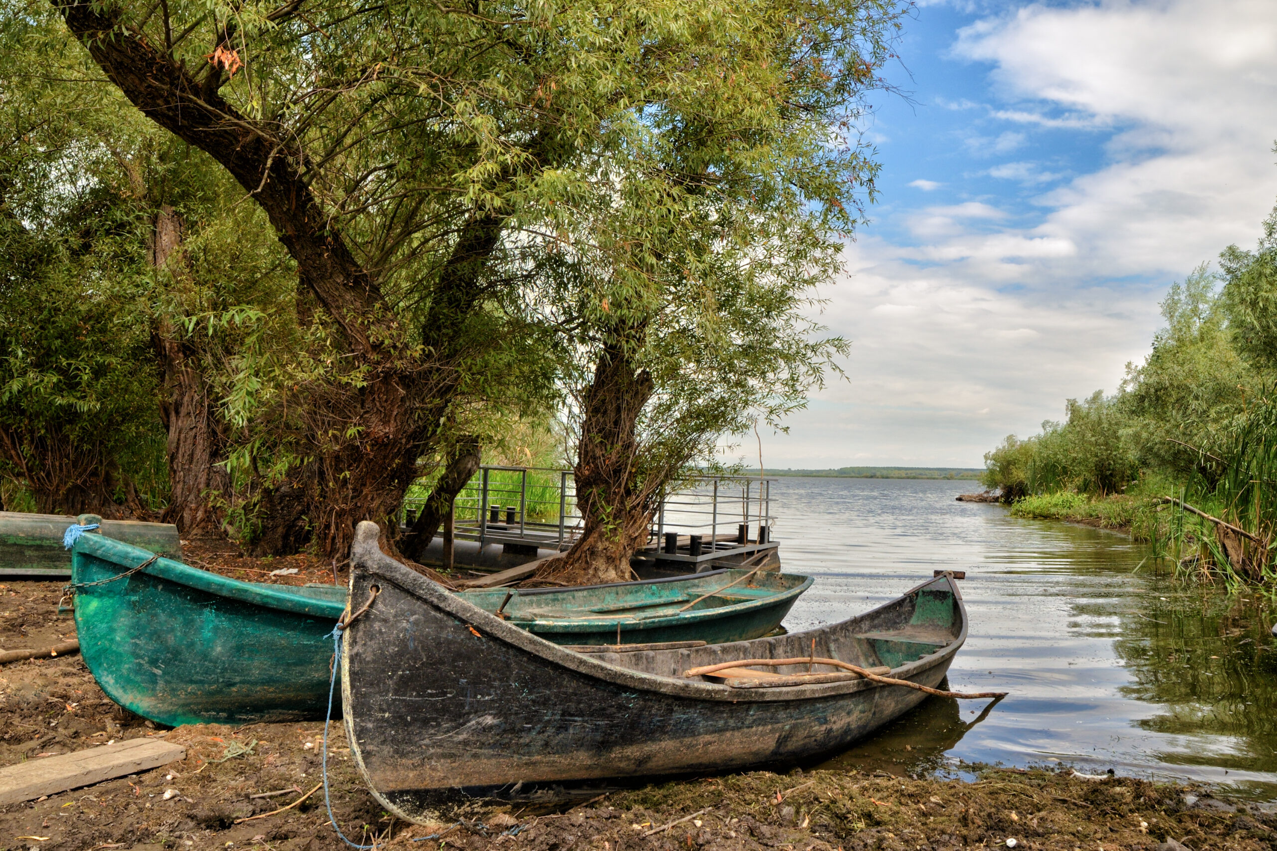 Localnicii din Deltă au venit la vot cu barca sau cu bacul. Prezența la vot în Tulcea