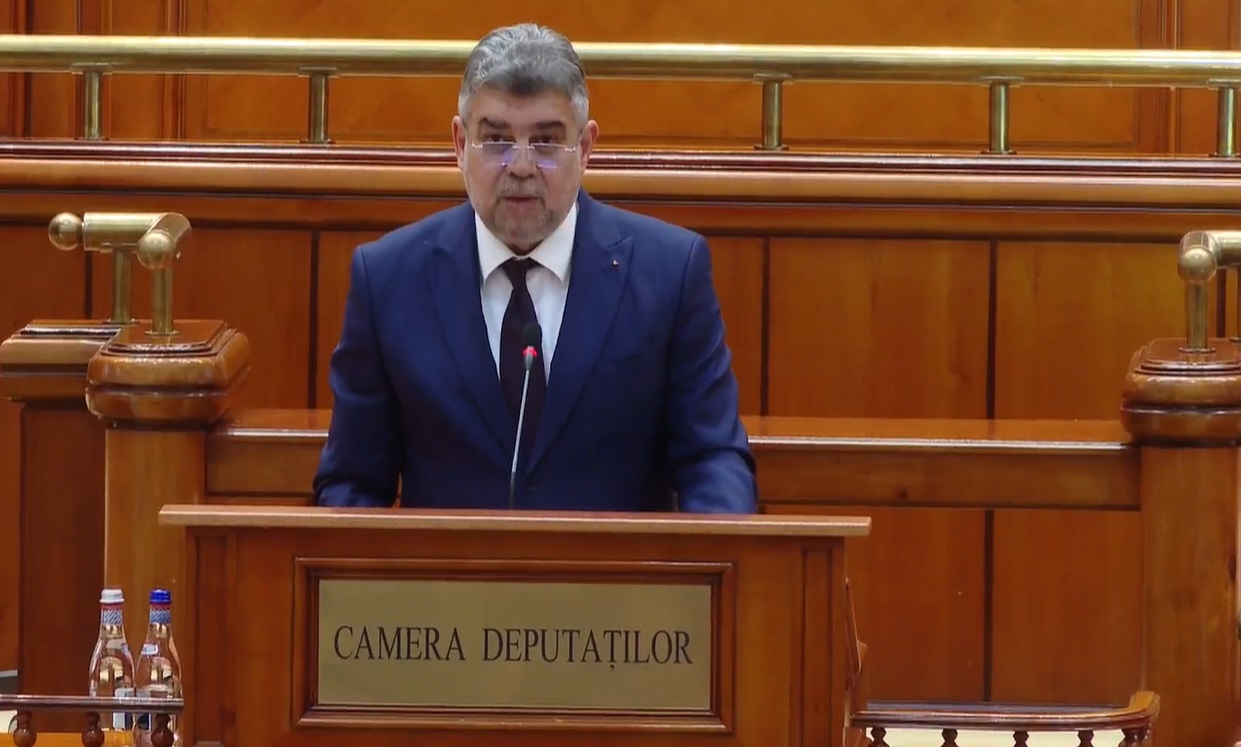 Marcel Ciolacu, discurs la tribuna Parlamentului. „România are nevoie astăzi de un GUVERN deplin funcțional”