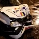 O maşină de poliţie s-a răsturnat după ce a fost implicată într-un accident rutier în judeţul Satu Mare