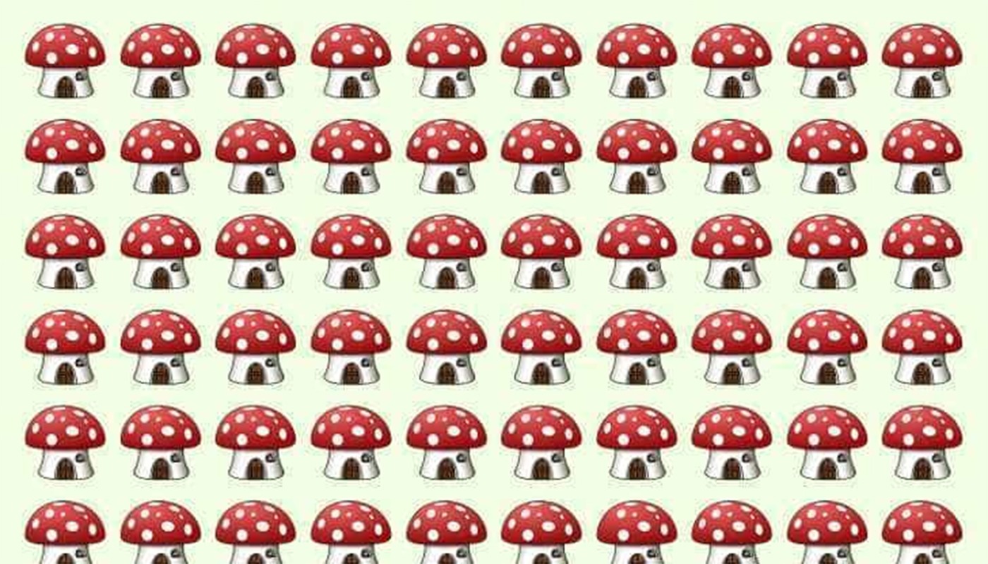 Test de inteligență | Una dintre aceste 100 de ciuperci este diferită de celelalte. Găsiți-o în maximum 7 secunde!