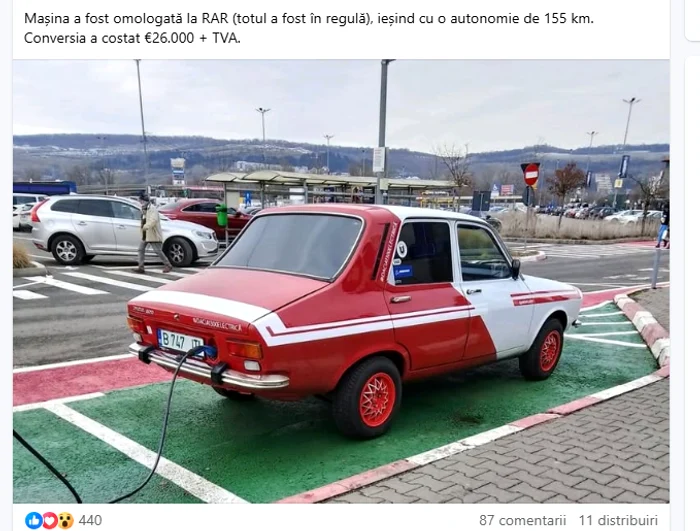 Un român și-a transformat Dacia 1300 în mașină electrică și a omologat-o la RAR. Cât l-a costat upgrade-ul