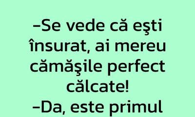 Bancul de luni | „Se vede că ești însurat!”