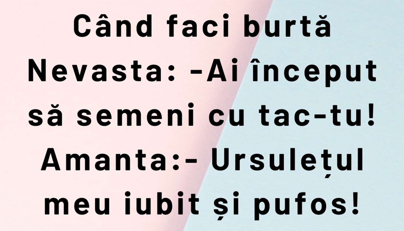 Bancul de vineri | Când faci burtă