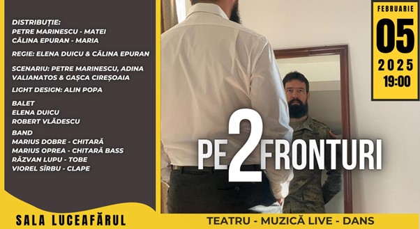 Spectacolul-concept „Pe 2 Fronturi” – O explorare captivantă a echilibrului dintre viața personală și profesională Spectacolul-concept „Pe 2 Fronturi” – O explorare captivantă a echilibrului dintre viața personală și profesională