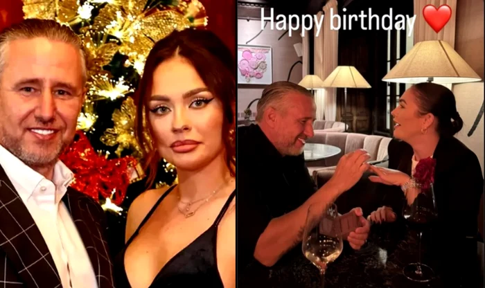 Laurenţiu Reghecampf a postat fotografii în care îi pune un inel pe deget Corinei Caciuc, chiar de ziua ei