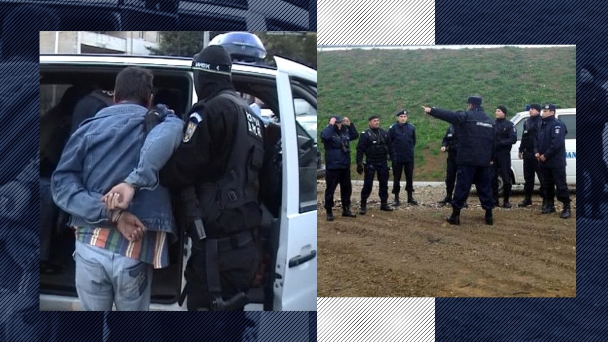 Scene comice cu doi arestați care au încercat să evadeze din curtea Poliției