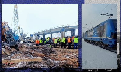 Ultimul vagon al TRENULUI DERAIAT în Olt, repus pe șine. Restricțiile de circulație se mențin. VIDEO, ultimele clipe de viață ale mecanicului decedat