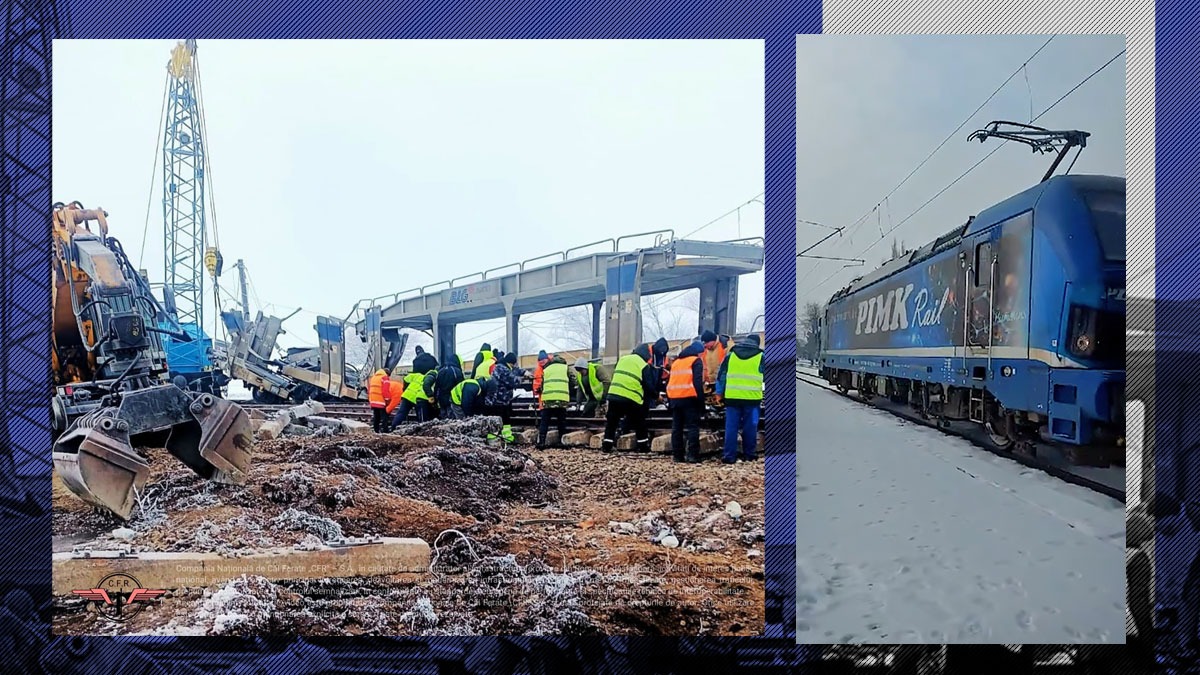 Ultimul vagon al TRENULUI DERAIAT în Olt, repus pe șine. Restricțiile de circulație se mențin. VIDEO, ultimele clipe de viață ale mecanicului decedat