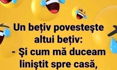 Bancul de sâmbătă | Ce îi spune un bețiv altul bețiv