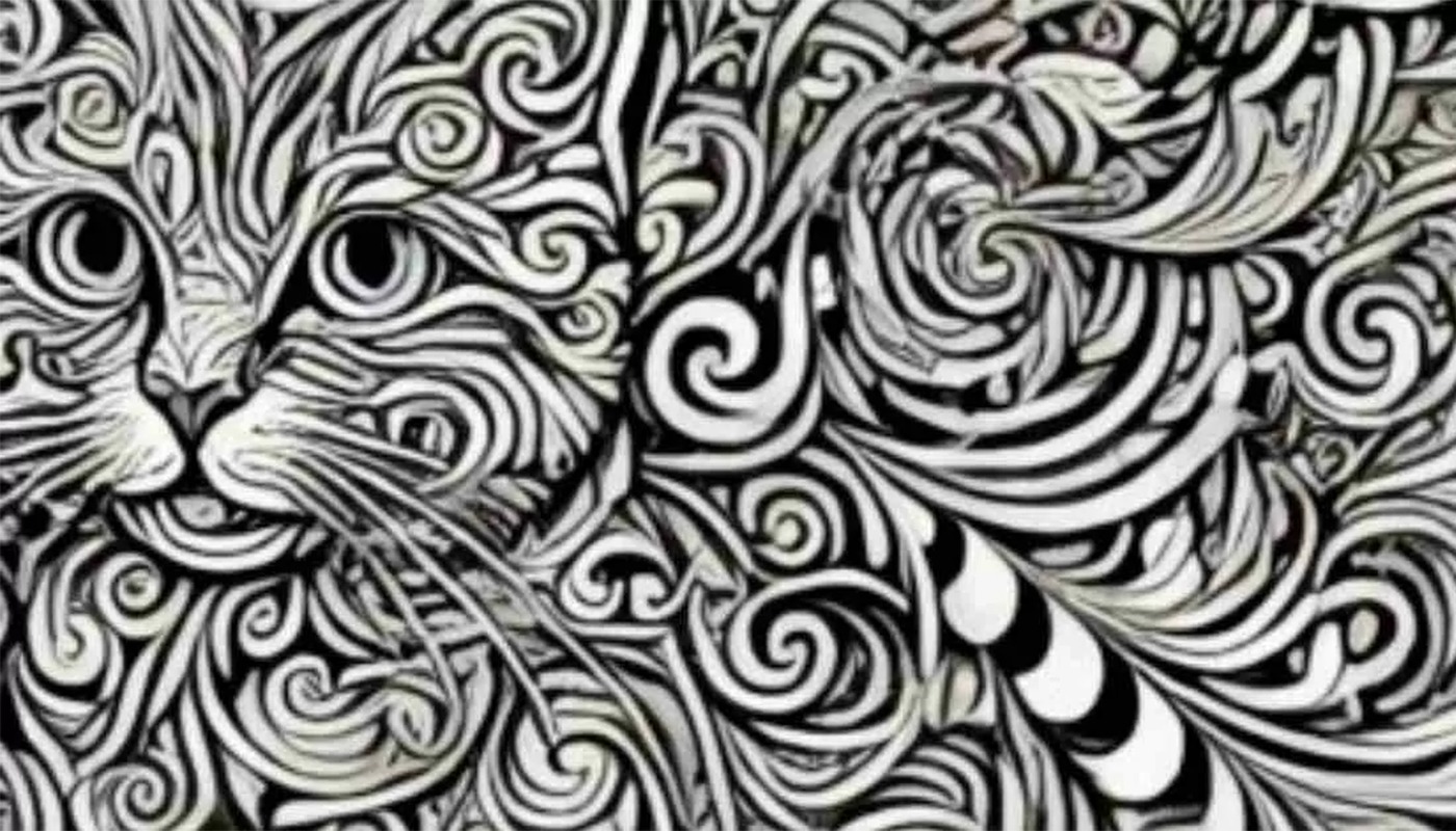 Iluzie optică virală | Oricine poate vedea pisica, însă doar geniile pot observa câinele din această imagine