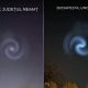 Spirală luminoasă care a apărut pe cer, în județul Neamț. Fenomenul ar fi fost zărit după lansarea unei rachete SpaceX