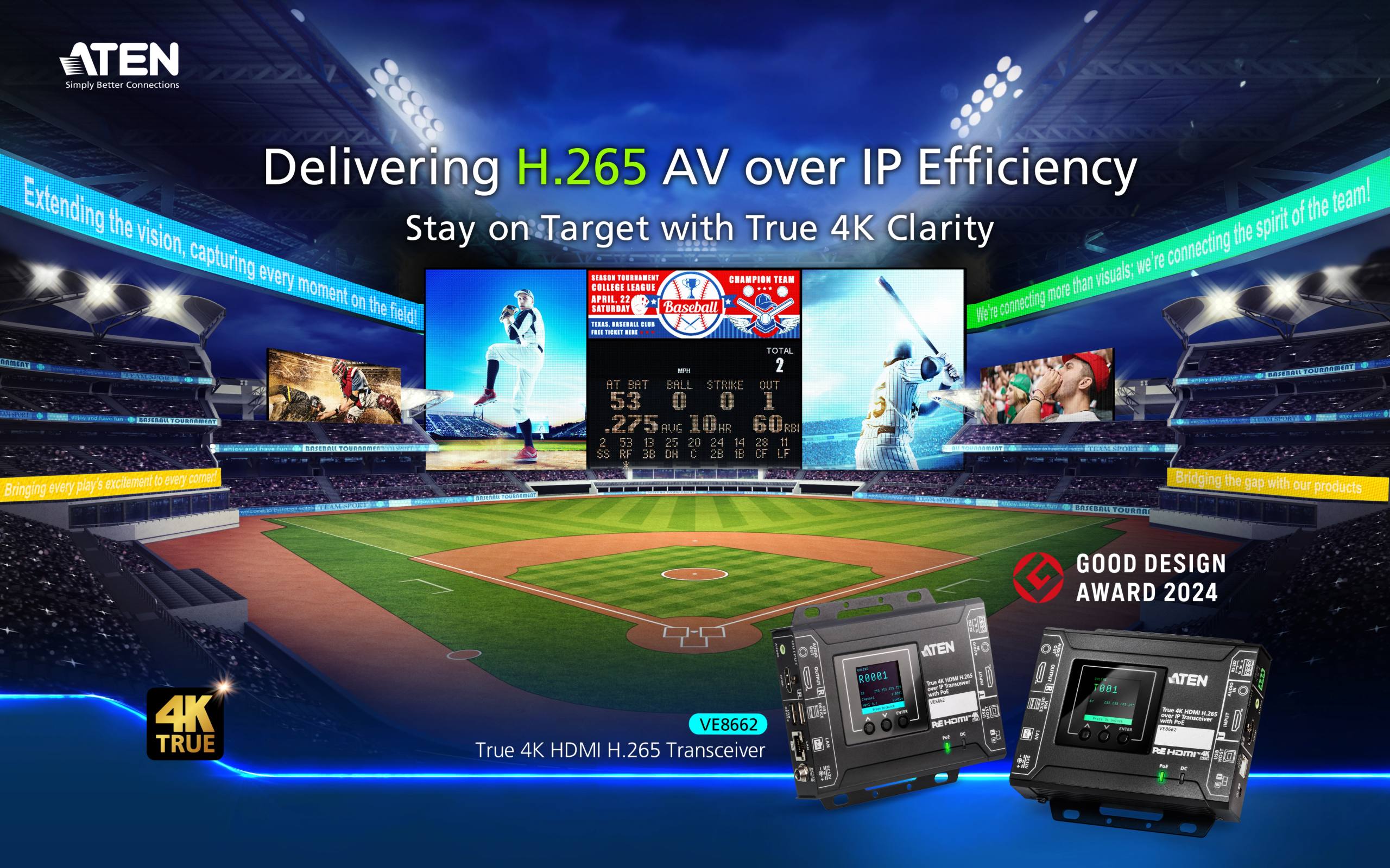 ATEN VE8662, noul transceiver HDMI True 4K cu compresie H.265 over IP și alimentare prin PoE ATEN VE8662, noul transceiver HDMI True 4K cu compresie H.265 over IP și alimentare prin PoE