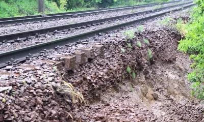 Circulația trenurilor între Predeal și Timișu de Sus a fost afectată din cauza unei alunecări de teren