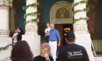 Călin Georgescu s-a rugat în deschidere la biserica în care Kira Hagi şi Thomas Ferfelis s-au cununat