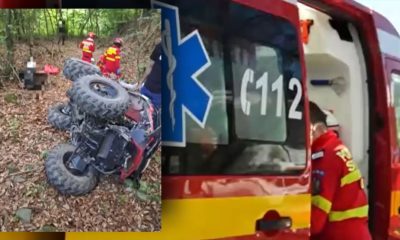 Tragedie în Alba. Un bărbat a murit, după ce ATV-ul pe care se afla a căzut 50 de metri într-o râpă
