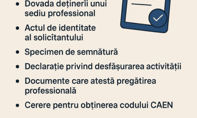 Ce documente sunt cerute pentru înregistrarea unei PFA